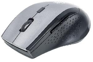 Manhattan Curve Wireless Mouse - Grey/Black - Adjustable DPI (800 - 1200 or 1600dpi) - 2.4Ghz (up to 10m) - USB - Optical - Five Button with Scroll Wheel - USB micro receiver - 2x AAA batteries (included) - Low friction base - Three Year Warranty - Bliste